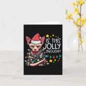 Christmas Angry Cat is een vrolijk genoeg kerstfee Kaart (Gele Bloem)