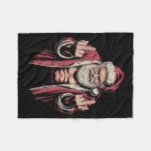Christmas Angry Santa Middle Finger Sarcastic Xmas Fleece Deken (Voorkant (Horizontaal))