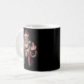Christmas Angry Santa Middle Finger Sarcastic Xmas Koffiemok (Voorkant links)