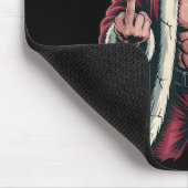 Christmas Angry Santa Middle Finger Sarcastic Xmas Muismat (Hoek)