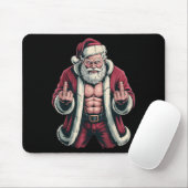 Christmas Angry Santa Middle Finger Sarcastic Xmas Muismat (Met muis)