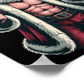 Christmas Angry Santa Middle Finger Sarcastic Xmas Poster (Hoek)