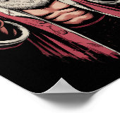 Christmas Angry Santa Middle Finger Sarcastic Xmas Poster (Hoek)