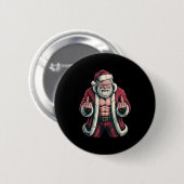 Christmas Angry Santa Middle Finger Sarcastic Xmas Ronde Button 5,7 Cm (Voorkant /achterkant)