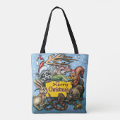 Christmas Animals Canvas tas (Achterkant)