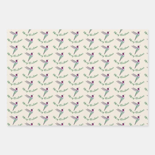 Christmas Anna'sHummingbird Inpakpapier Vel (Voorkant 2)