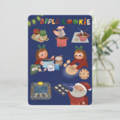 Christmas apple cookie briefkaart (Staand voorkant)