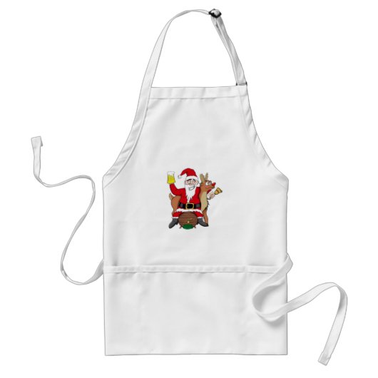 ***CHRISTMAS APRON** MET SANTA CLAUS STANDAARD SCHORT (Voorkant)