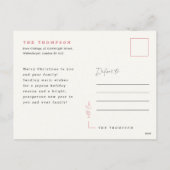 Christmas Arch Geometric Photo Holiday Postcard Feestdagenkaart (Achterkant)