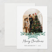 Christmas Arch Lijst Familie Fotokaarten Feestdagenkaart (Voorkant / Achterkant)