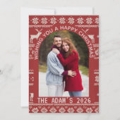 Christmas Arch Nordic Reindeer Personalized Photo Feestdagenkaart (Voorkant)