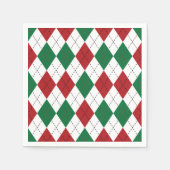 Christmas Argyle Pattern Napkins Servet (Voorkant)