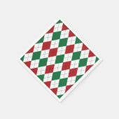 Christmas Argyle Pattern Napkins Servet (Hoek)