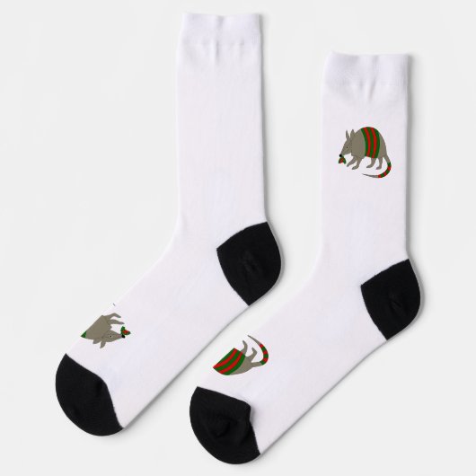 Christmas Armadillo Crew Socks Sokken (Links)