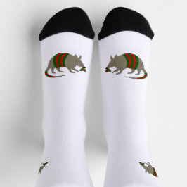 Christmas Armadillo Crew Socks Sokken
