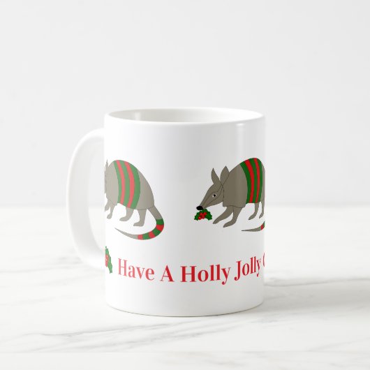 Christmas Armadillo Mug Koffiemok (Voorkant links)
