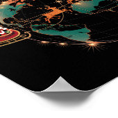 Christmas Around The World Funny Santa Claus Festi Poster (Hoek)