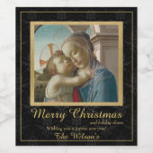 Christmas Art Botticelli Wijn Etiket (Enkel label)