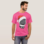 Christmas Astronaut Cat Trippy Edm Winter Rave T-shirt (Voorkant volledig)