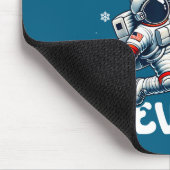 Christmas Astronaut Ever Santa Hat Snowflakes Cand Muismat (Hoek)