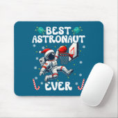 Christmas Astronaut Ever Santa Hat Snowflakes Cand Muismat (Met muis)