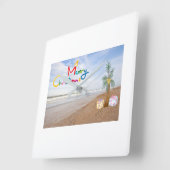 **CHRISTMAS AT THE BEACH** CLOCK VIERKANTE KLOK (Hoek)