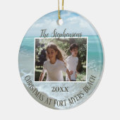 Christmas at the Beach Ornament Family Photo (Links)