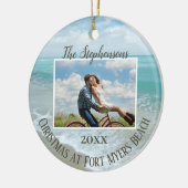 Christmas at the Beach Ornament Family Photo (Links)