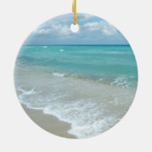 Christmas at the Beach Ornament Family Photo (Achterkant)