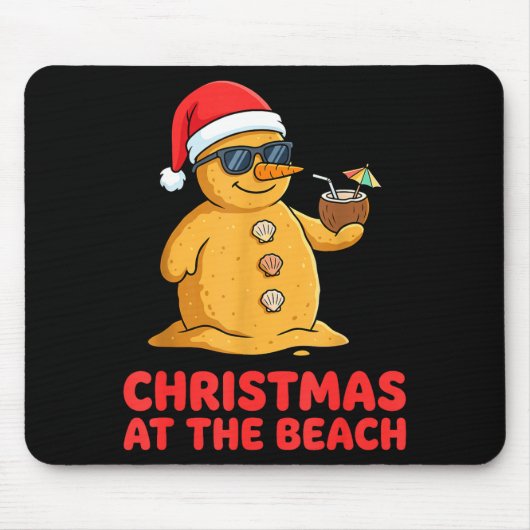 Christmas At The Beach Shirt Funny Sandman Trocal  Muismat (Voorkant)