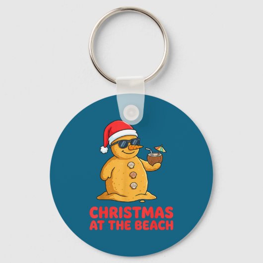 Christmas At The Beach Shirt Funny Sandman Trocal  Sleutelhanger (Voorkant)