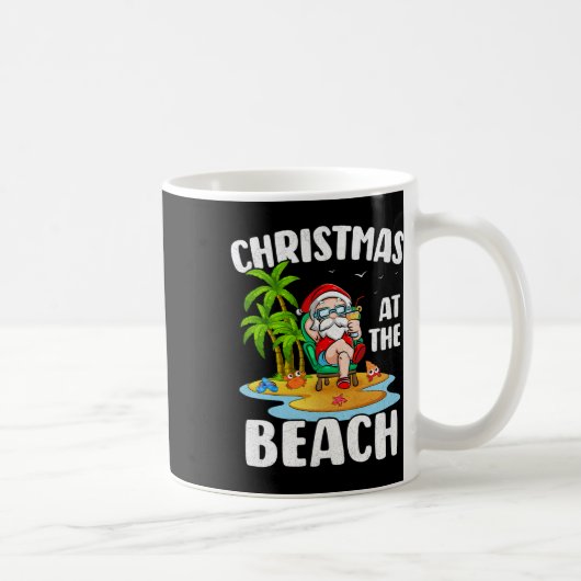 Christmas At The Beach Summer Santa Christmas In J Koffiemok (Rechts)