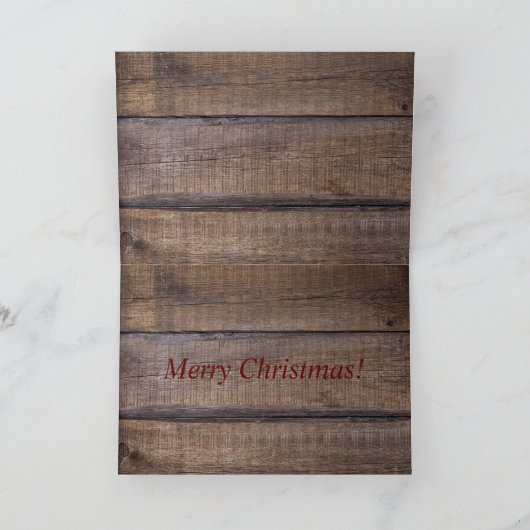 Christmas At The Farm Rustic Barn Feestdagen Kaart (Binnen)