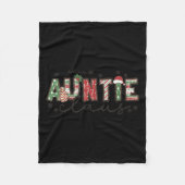 Christmas Auntie Claus Xmas Pajamas Aunt Announcem Fleece Deken (Voorkant)