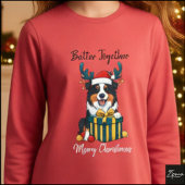Christmas Aussie Dog Reindeer Gift Graphic Tri-Blend Shirt