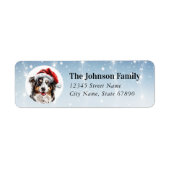 Christmas Australian Shepard Retour Adreslabels Etiket (Voorkant)