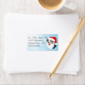 Christmas Australian Shepherd Adreslabel Etiket (Insitu)