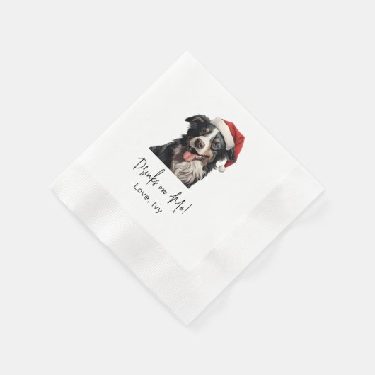 Christmas Australian Shepherd Drink op mij Servet (Hoek)