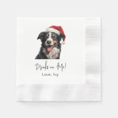 Christmas Australian Shepherd Drink op mij Servet (Voorkant)