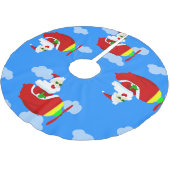 Christmas Aviator Vliegtuigpiloot Santa Clouds Kerstboom Rok (Gekanteld)
