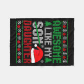 Christmas Awesome Like My Daughter Santa Hat Ugly  Fleece Deken (Voorkant (Horizontaal))