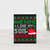 Christmas Awesome Like My Daughter Santa Hat Ugly  Kaart (Voorkant)