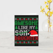Christmas Awesome Like My Daughter Santa Hat Ugly  Kaart (Gele Bloem)