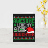 Christmas Awesome Like My Daughter Santa Hat Ugly  Kaart (Gele Bloem)