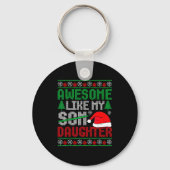 Christmas Awesome Like My Daughter Santa Hat Ugly  Sleutelhanger (Voorkant)