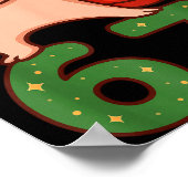 Christmas Axolotl Dabbing 67 Meme Six Seven Funny Poster (Hoek)