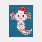 Christmas Axolotl  Fleece Deken (Voorkant)
