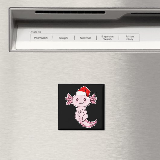 Christmas Axolotl  Magneet (Insitu (Vaatwasser))