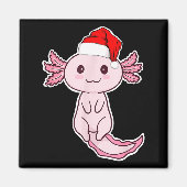 Christmas Axolotl  Magneet (Voorkant)