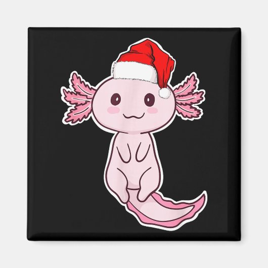 Christmas Axolotl  Magneet (Voorkant)